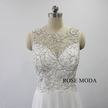 Load image into Gallery viewer, rosemoda-elegant-beaded-chiffon-wedding-dress-b.jpg
