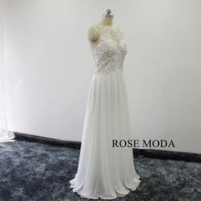 Load image into Gallery viewer, rosemoda-elegant-beaded-chiffon-wedding-dress-d.jpg
