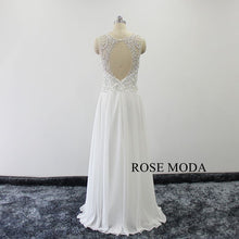 Load image into Gallery viewer, rosemoda-elegant-beaded-chiffon-wedding-dress-e.jpg
