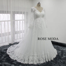 Load image into Gallery viewer, rosemoda-empire-long-sleeve-lace-wedding-dress-b.jpg
