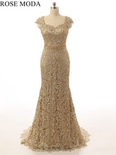 Load image into Gallery viewer, rosemoda-gold-beaded-lace-mother-dress-a.jpg
