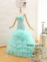 Load image into Gallery viewer,     rosemoda-green-organza-mermaid-prom-dress-c.jpg
