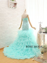 Load image into Gallery viewer,     rosemoda-green-organza-mermaid-prom-dress-e.jpg
