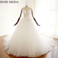 Load image into Gallery viewer, rosemoda-half-sleeve-lace-ball-gown-wedding-dress-a.jpg
