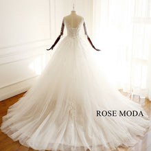 Load image into Gallery viewer, rosemoda-half-sleeve-lace-ball-gown-wedding-dress-c.jpg
