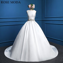 Load image into Gallery viewer, rosemoda-heavy-beadwork-illusion-back-ball-gown-wedding-dress-a.jpg
