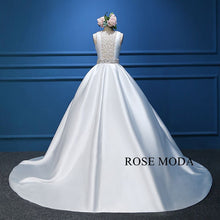 Load image into Gallery viewer, rosemoda-heavy-beadwork-illusion-back-ball-gown-wedding-dress-d.jpg
