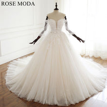 Load image into Gallery viewer, rosemoda-illusion-ball-gown-wedding-dress-a_2b37ea64-b949-460d-9327-10b6a91ef6dc.jpg
