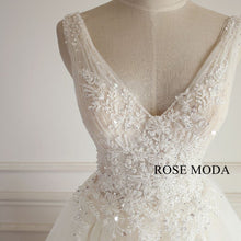 Load image into Gallery viewer, rosemoda-illusion-beaded-lace-a-line-wedding-dress-f.jpg
