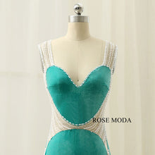 Load image into Gallery viewer, rosemoda-illusion-crystal-velvet-sheath-evening-dress-e.jpg
