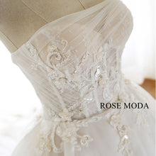 Load image into Gallery viewer, rosemoda-illusion-exposed-boned-ball-gown-wedding-dress-e.jpg
