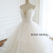 Load image into Gallery viewer, rosemoda-illusion-organza-ball-gown-wedding-dress-f.jpg
