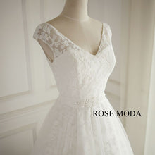 Load image into Gallery viewer, rosemoda-lace-a-line-wedding-dress-with-cut-out-back-d.jpg
