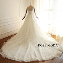 Load image into Gallery viewer,     rosemoda-lace-ball-gown-wedding-dress-with-long-sleeve-c.jpg
