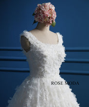 Load image into Gallery viewer, rosemoda-lace-flowers-ball-gown-wedding-dress-f.jpg
