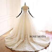 Load image into Gallery viewer, rosemoda-lace-illusion-ball-gown-wedding-dress-c_c231e81f-a247-4266-9037-4286dfc12b62.jpg
