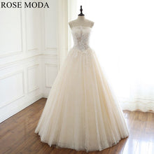 Load image into Gallery viewer, rosemoda-lace-illusion-dropped-a-line-wedding-dress-a.jpg
