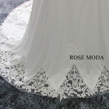 Load image into Gallery viewer, rosemoda-lace-mermaid-wedding-dress-with-cut-out-hem-g.jpg
