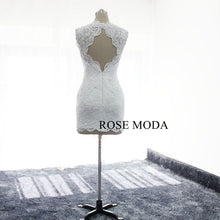 Load image into Gallery viewer, rosemoda-lace-short-wedding-dress-with-removable-skirt-d.jpg
