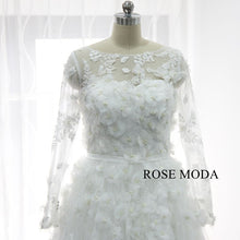 Load image into Gallery viewer, rosemoda-long-sleeve-3-D-lace-ball-gown-wedding-dress-e.jpg
