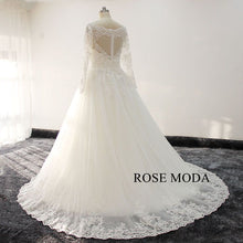 Load image into Gallery viewer, rosemoda-long-sleeve-ball-gown-wedding-dress-e_a6bdbd79-241f-43c8-85e6-6716e11bd884.jpg
