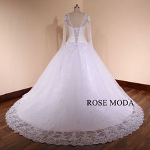 Load image into Gallery viewer, rosemoda-long-sleeve-full-beading-ball-gown-wedding-dress-d.jpg
