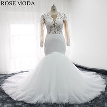 Load image into Gallery viewer, rosemoda-long-sleeve-illusion-bodice-mermaid-wedding-dress-a.jpg
