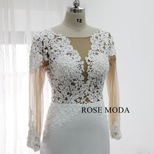 Load image into Gallery viewer, rosemoda-long-sleeve-illusion-bodice-mermaid-wedding-dress-d.jpg
