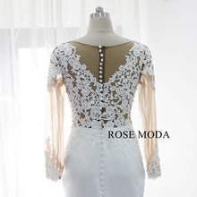 Load image into Gallery viewer, rosemoda-long-sleeve-illusion-bodice-mermaid-wedding-dress-h.jpg
