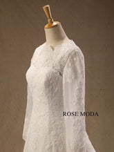 Load image into Gallery viewer, rosemoda-long-sleeve-lace-a-line-wedding-dress-e.jpg
