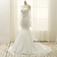 Load image into Gallery viewer, rosemoda-long-sleeve-lace-mermaid-wedding-dress-b_ee54c540-25f1-4a93-8410-61a8a0e5f2b7.jpg
