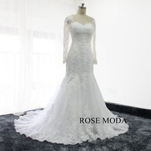 Load image into Gallery viewer, rosemoda-long-sleeve-lace-mermaid-wedding-dress-b_f9159d70-d022-4ab3-8e53-439c3b8cb3b9.jpg
