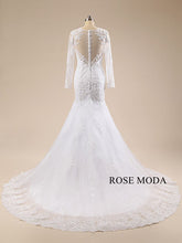 Load image into Gallery viewer, rosemoda-long-sleeve-lace-mermaid-wedding-dress-c_693a3257-3f94-4367-bb0d-79fc9d18cbd2.jpg
