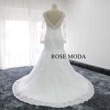 Load image into Gallery viewer, rosemoda-long-sleeve-lace-mermaid-wedding-dress-c_b72ffbb7-4462-449b-a19c-b7aa187db996.jpg
