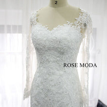 Load image into Gallery viewer, rosemoda-long-sleeve-lace-mermaid-wedding-dress-d_c1e58cf8-29db-4d84-aee3-d56a98cc7c68.jpg
