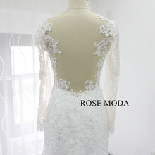 Load image into Gallery viewer, rosemoda-long-sleeve-lace-mermaid-wedding-dress-f_dcc8b7cf-00d9-4667-b32d-b8439bbb08c6.jpg
