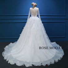 Load image into Gallery viewer, rosemoda-long-sleeve-lace-organza-ball-gown-wedding-dress-d.jpg
