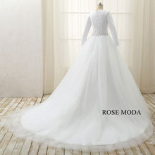 Load image into Gallery viewer, rosemoda-long-sleeve-muslim-ball-gown-wedding-dress-c.jpg
