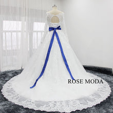 Load image into Gallery viewer, rosemoda-long-sleeve-off-shoulder-ball-gown-with-removable-crystal-belt-c.jpg
