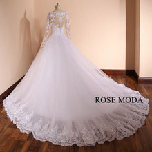 Load image into Gallery viewer, rosemoda-long-sleeve-pearl-ball-gown-wedding-dress-c.jpg
