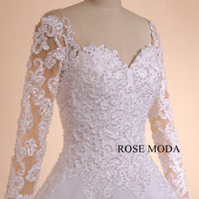 Load image into Gallery viewer, rosemoda-long-sleeve-pearl-ball-gown-wedding-dress-f.jpg
