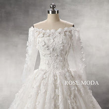 Load image into Gallery viewer, rosemoda-luxury-off-the-shoulder-ball-gown-wedding-dress-e.jpg
