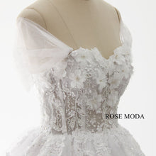 Load image into Gallery viewer, rosemoda-luxury-off-the-shoulder-beaded-lace-illusion-ball-gown-wedding-dress-f.jpg
