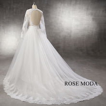 Load image into Gallery viewer, rosemoda-mermaid-wedding-dress-with-detachable-skirt-f.jpg
