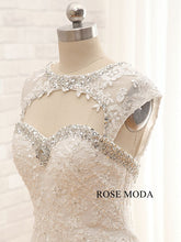 Load image into Gallery viewer, Rosemoda Lace Mermaid Wedding Dress with Removable Bolero
