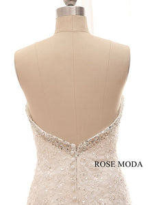 Rosemoda Lace Mermaid Wedding Dress with Removable Bolero