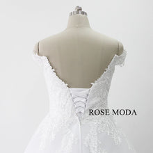 Load image into Gallery viewer, rosemoda-off-shoulder-lace-ball-gown-wedding-dress-e.jpg
