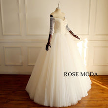 Load image into Gallery viewer, rosemoda-off-the-shoudler-beaded-ball-gown-wedding-dress-b.jpg
