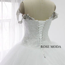 Load image into Gallery viewer, rosemoda-off-the-shoulder-dropped-ball-gown-wedding-dress-b.jpg
