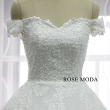 Load image into Gallery viewer, rosemoda-off-the-shoulder-lace-ball-gown-wedding-dress-d.jpg
